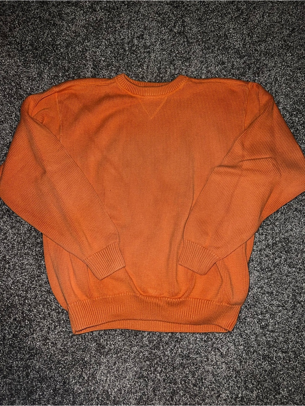croft & barrow Orange Crewneck Knit Sweater